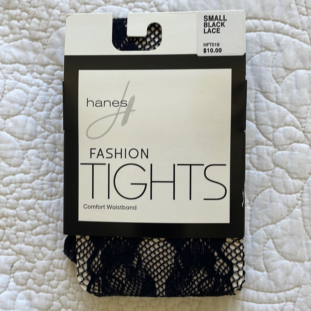 Tights, black lace